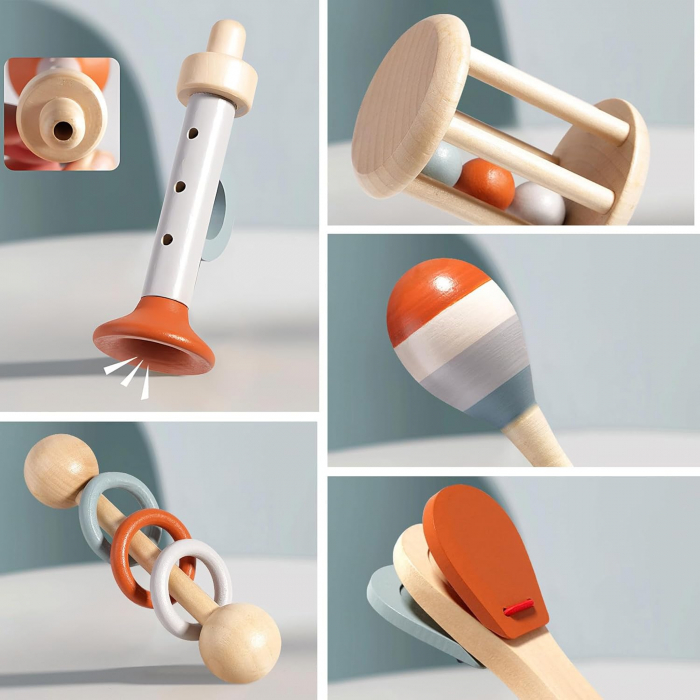 Set Instrumente Muzicale din Lemn - 5 Piese [3]
