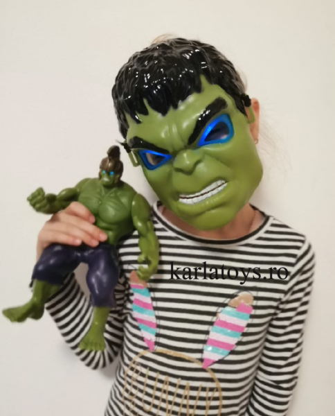 Set Masca si Figurina Eroi Avengers  sunete Thor, Iron Man, Batman, Spiderman, Hulk, [2]
