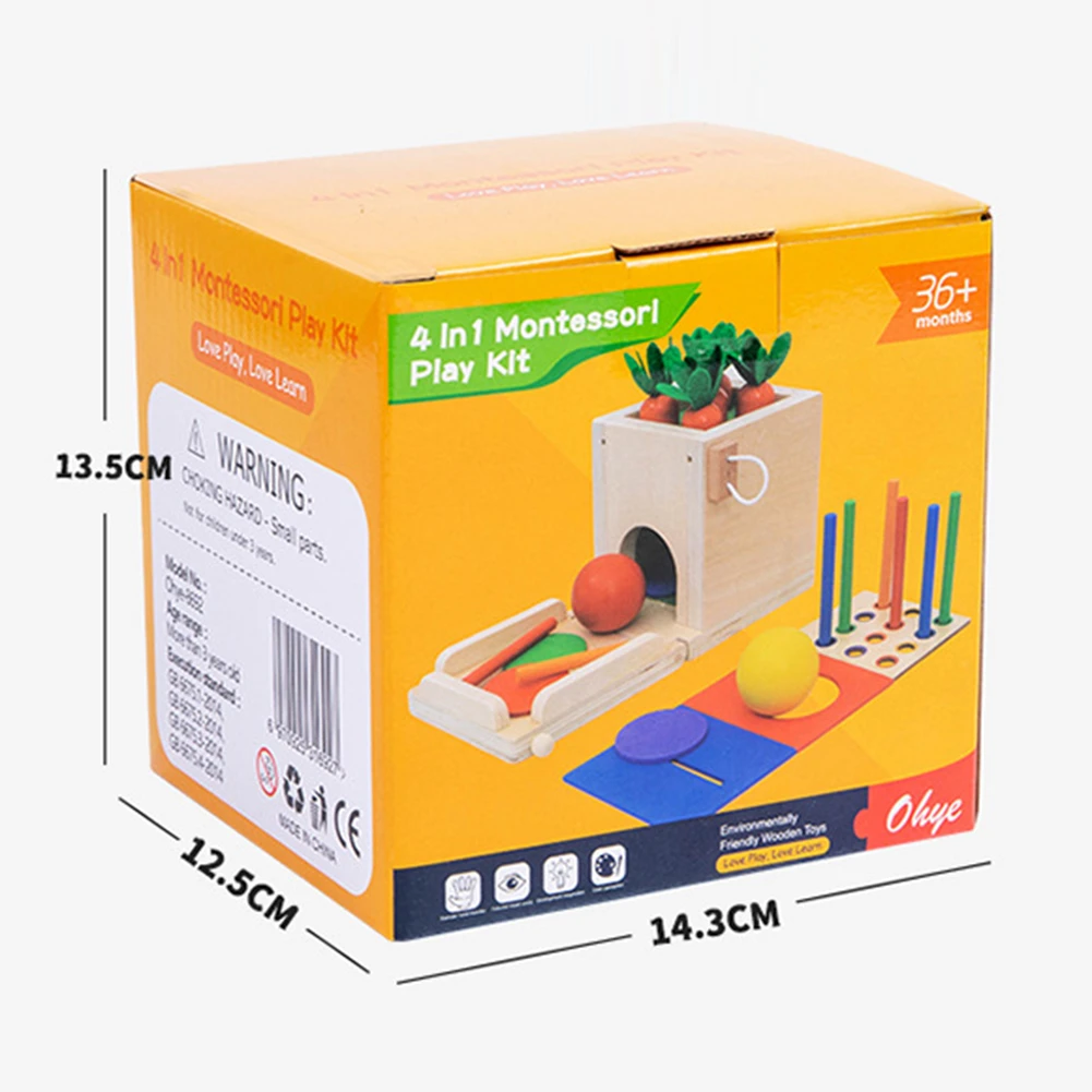 Set Joc educativ Montessori 4 in 1 Cutia permanentei sortare [5]