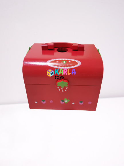 Set din lemn Cutia de picnic Capsuni Ceai si Tort [6]