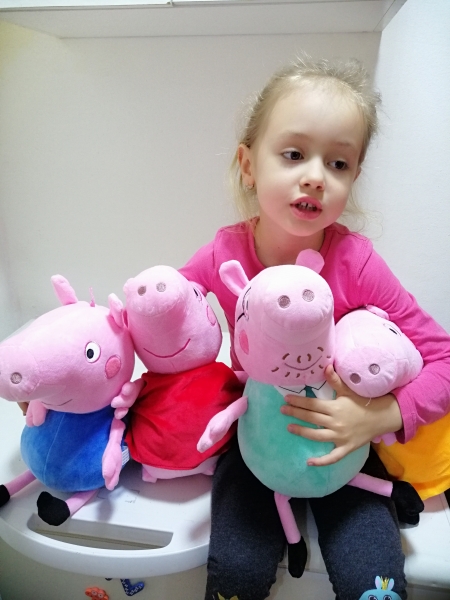 Jucarii de Plus Purcelusa Peppa Pig set 4 buc [3]