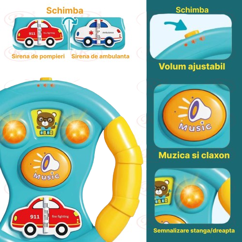Set Jucarii Interactive Telefon si Volan cu Lumina si Sunete pentru Copii [3]