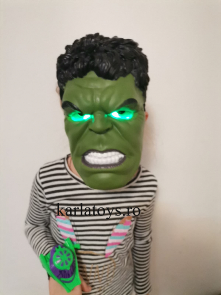 Set Masca si lansator discuri cu lumina Hulk Spiderman Iron Man [3]