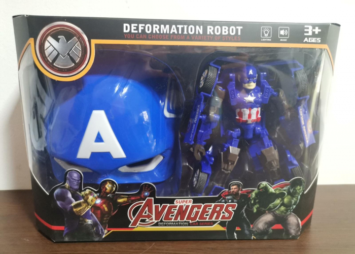 Set Masca si lansator discuri cu lumina Hulk Spiderman Iron Man [2]