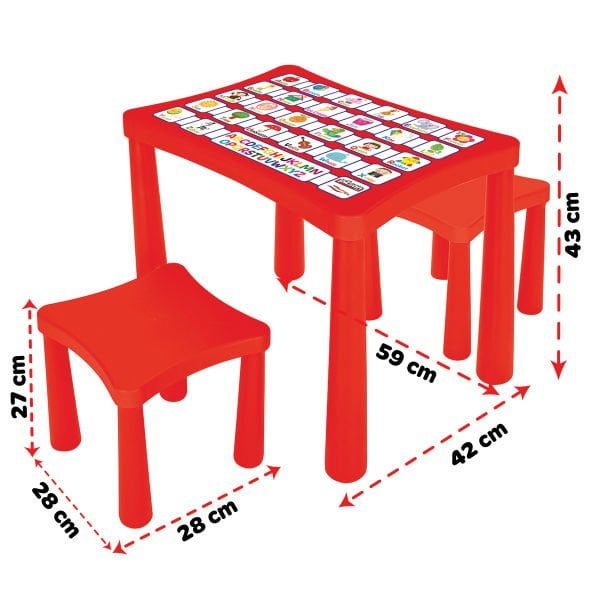 Set Masuta cu 2 Scaunele Pilsan Story Albastru [2]