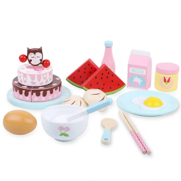 Set Mic dejun din lemn pentru copii Breakfast 18 piese [6]
