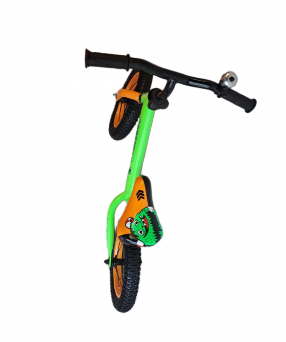 Bicicleta de echilibru  Caraiman DS Bike roti 12” verde-portocaliu sa ergonomica [2]