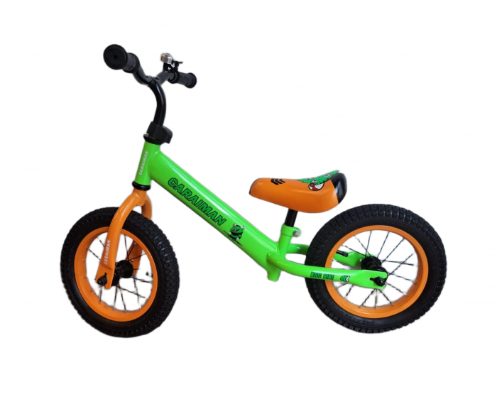 Bicicleta de echilibru  Caraiman DS Bike roti 12” verde-portocaliu sa ergonomica [3]