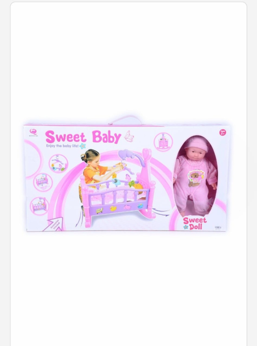 Set Patut Balansoar cu Papusa Bebelus 35 cm – Carusel [2]