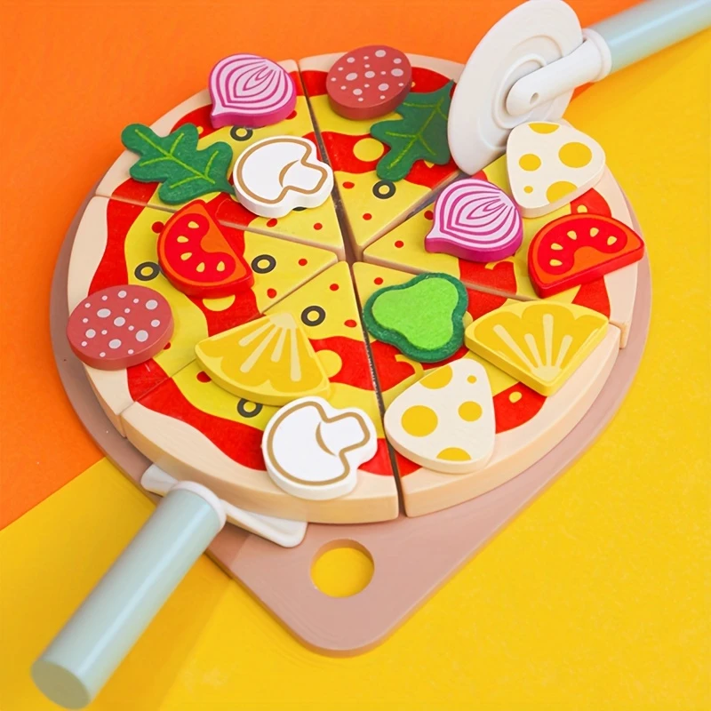 Set Pizza din Lemn cu 27 Accesorii [4]