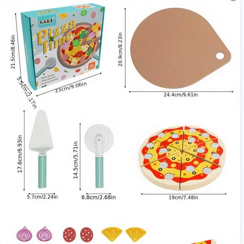 Set Pizza din Lemn cu 27 Accesorii [5]
