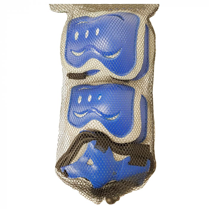 Set Protectii Role Skateboard Albastru - Coate, Genunchi, Palme [2]
