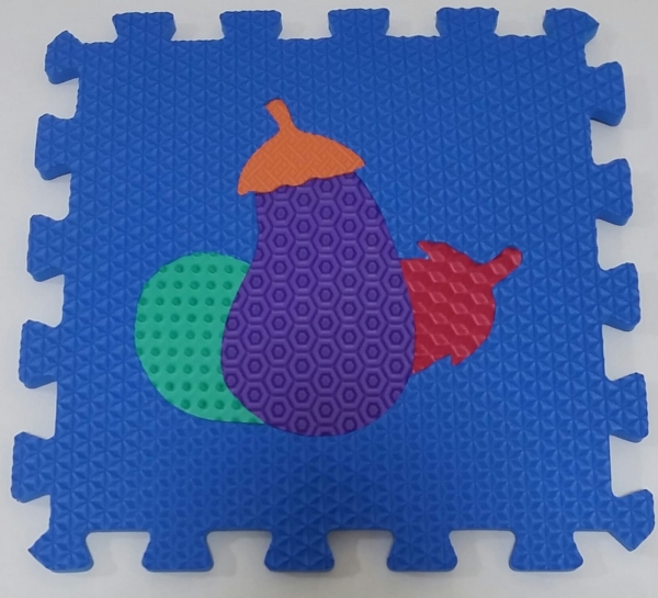 Set puzzel 10 piese cu fructe si legume - Covoras puzzle fructe si legume [9]