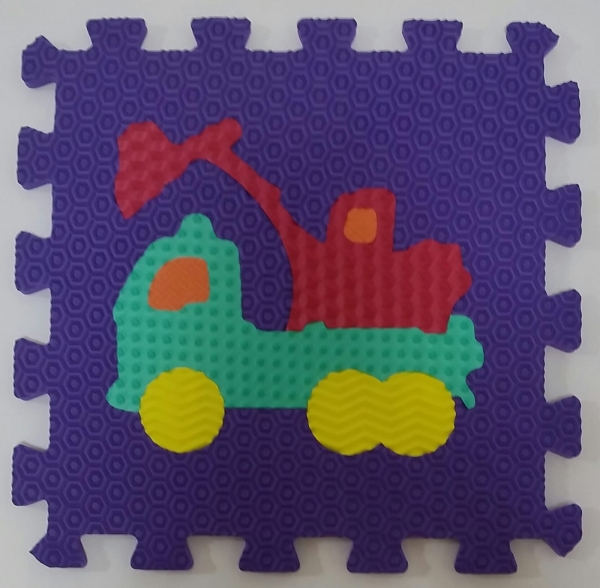 Set puzzel 10 piese cu vehicole - Covoras puzzle vehicole [4]