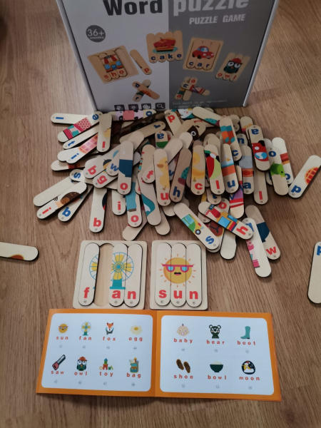 Set Puzzle betisoare creative cuvinte in engleza si imagini 54 de modele [16]