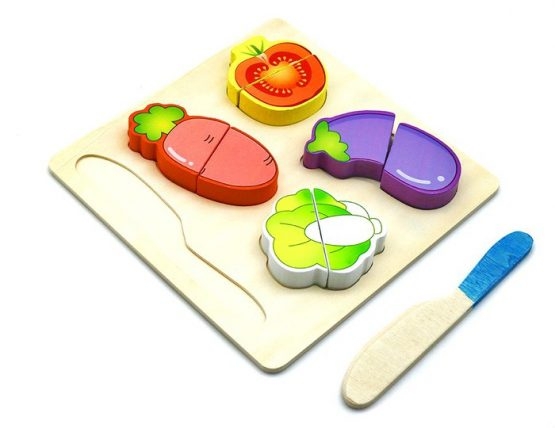 Joc Puzzle Legume Fructe de Taiat din Lemn [2]