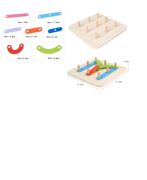 Sortator Pegboard din lemn Montessori [7]