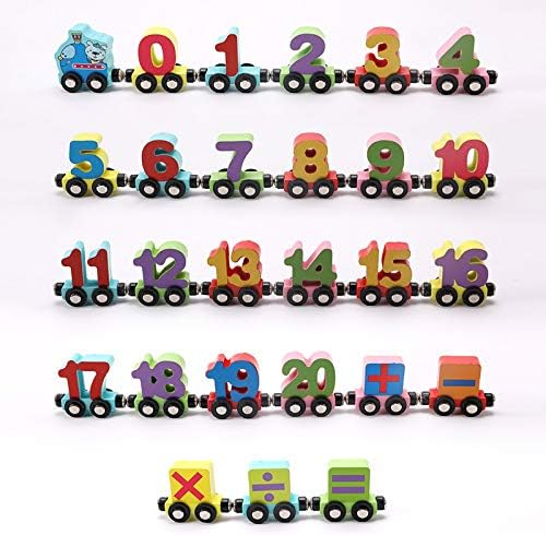 Set Tren din Lemn cu Numere si Vagoane Magnetice [2]