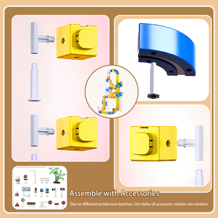 Set Trenulet Electric cu Pista Magnetica 3D – 150 Piese, Circuit Anti-Gravitational [4]