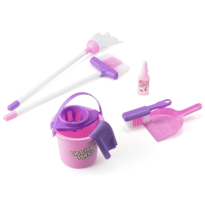 Set Carucior de Curatenie Copii – Mop, Matura, Galeata, Roz, [6]