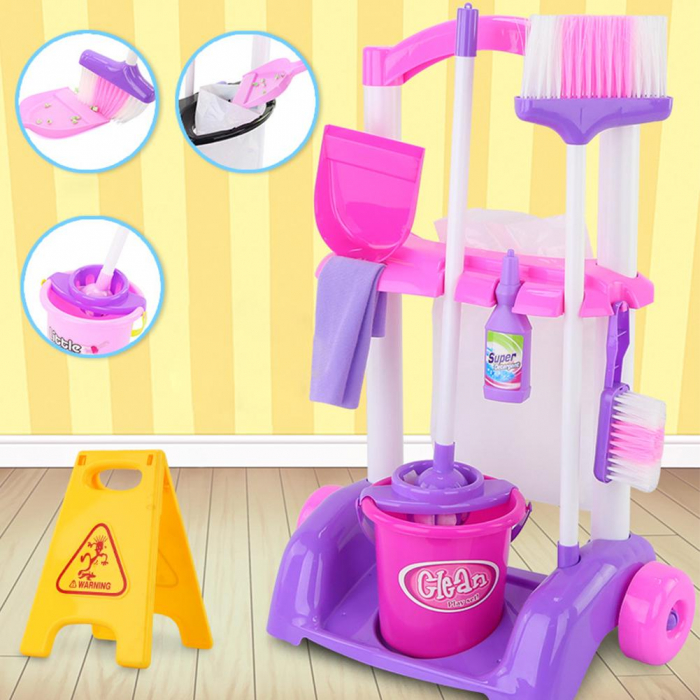 Set Troler cu accesorii de curatenie pentru copii [3]