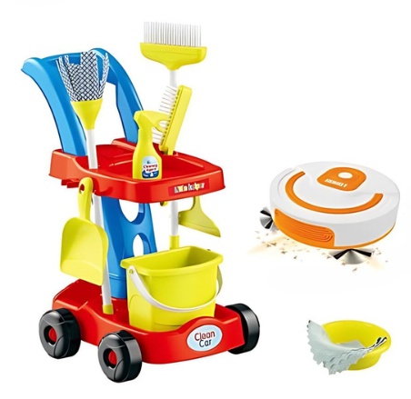 Set Troler Curatenie cu Aspirator Robot – Joc de Rol Educativ [1]