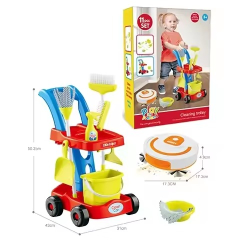Set Troler Curatenie cu Aspirator Robot – Joc de Rol Educativ [2]