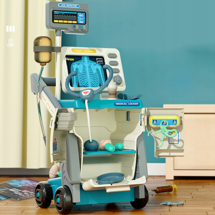 Set Medical Carucior Doctor Stetoscop ECG cu Raze X – 16 Piese [6]