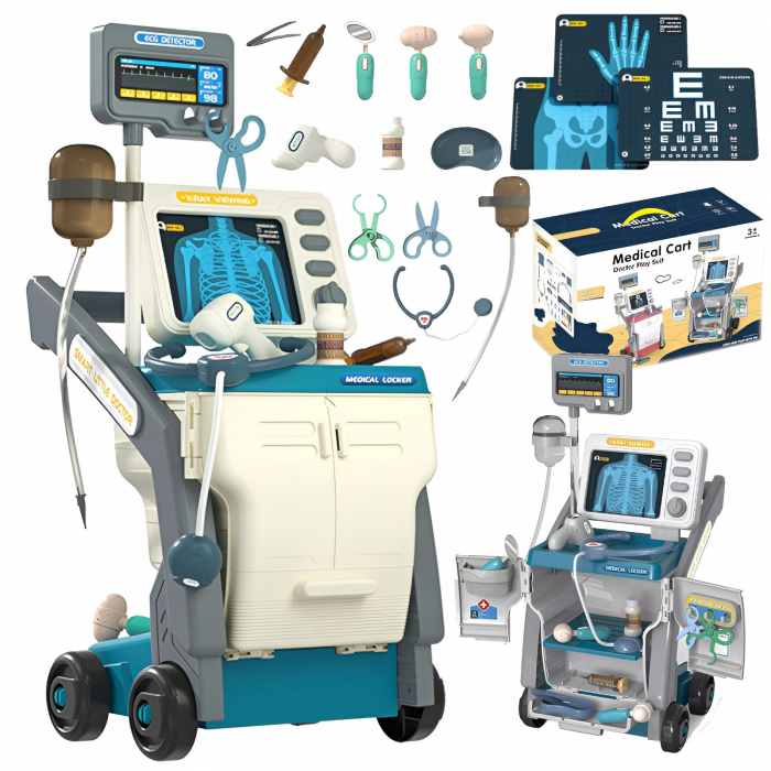 Set Medical Carucior Doctor Stetoscop ECG cu Raze X – 16 Piese [7]