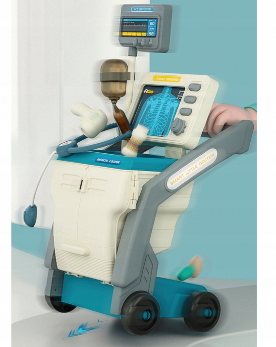 Set Medical Carucior Doctor Stetoscop ECG cu Raze X – 16 Piese [5]