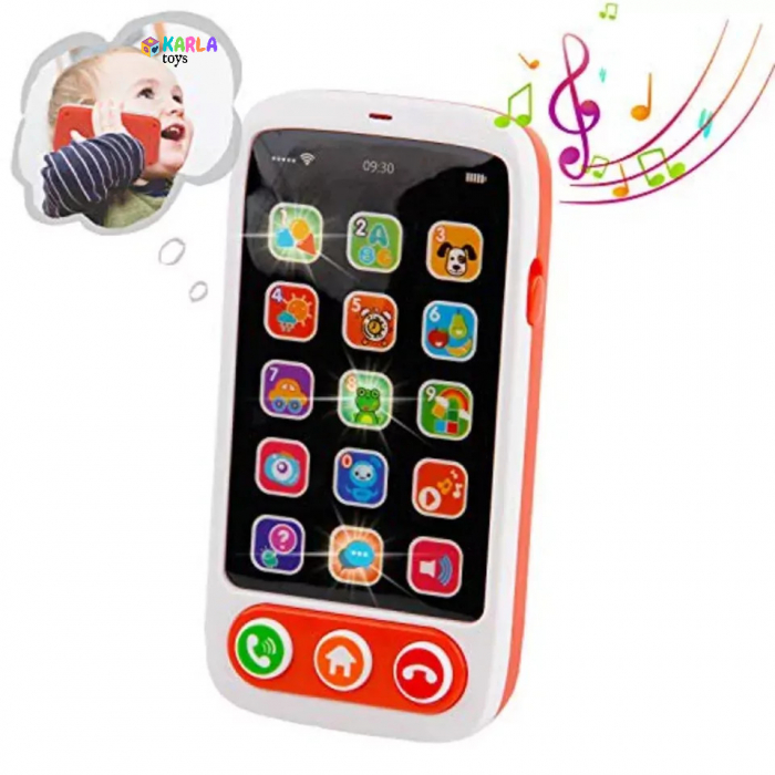 Joc Bebe Primul Meu Telefon Touch cu muzica si lumini Huanger [5]