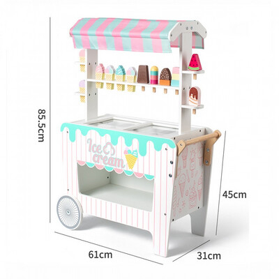 Stand de Inghetata pentru Copii din Lemn – Jucarie educativa cu accesorii [4]