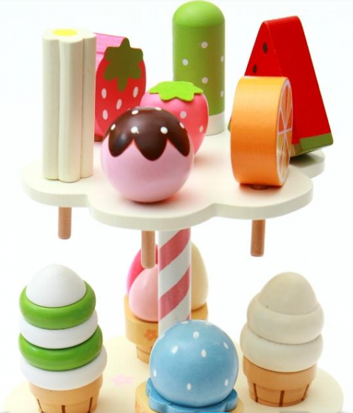 Jucarie din Lemn Stand de Inghetata cu Magnet [5]