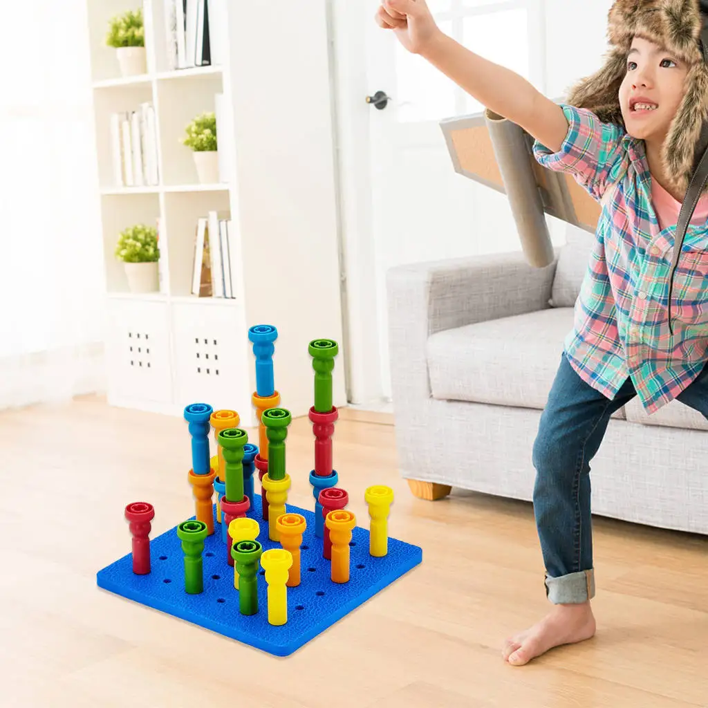 Set creativ de constructie 3D cu 25 de piese tip Montessori [6]