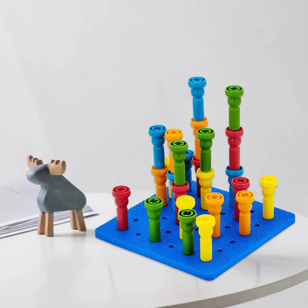 Set creativ de constructie 3D cu 25 de piese tip Montessori [5]