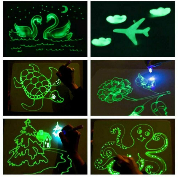 Tabla de Scris cu Lumina Fluorescenta 3D - Plansa de Desen cu Lumina Led [7]