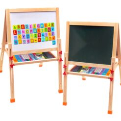 Tabla din Lemn Magnetica 2 in 1 Ajustabila cu Accesorii Educationale150 cm [4]