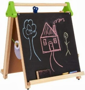 Tabla din lemn cu rola de hartie 3 in 1 Discovery Kids [2]