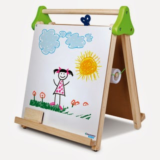 Tabla din lemn cu rola de hartie 3 in 1 Discovery Kids [9]