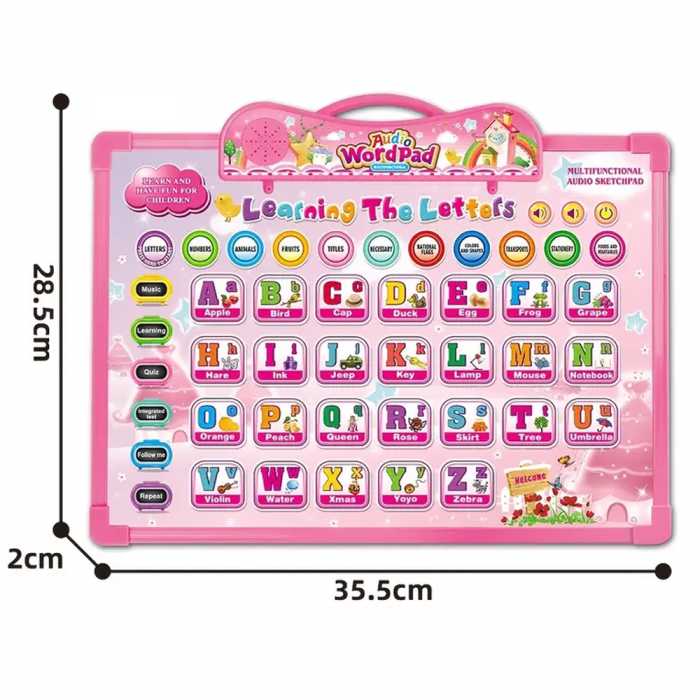Tableta educativa cu 2 fete sunete in limba engleaza Wardpad [6]