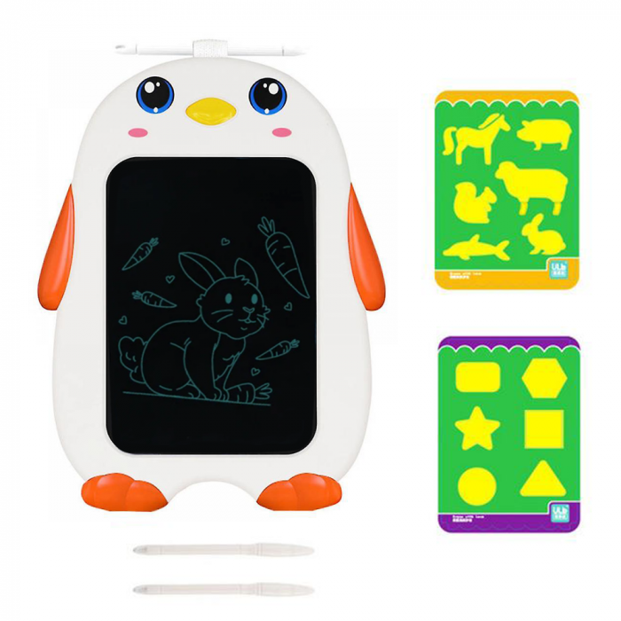Tableta GRafica de desen si scris Lcd Pinguin Alb Portocaliu [2]