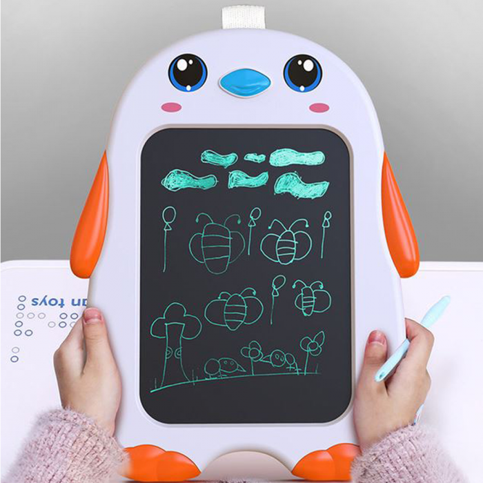 Tableta GRafica de desen si scris Lcd Pinguin Alb Portocaliu [5]