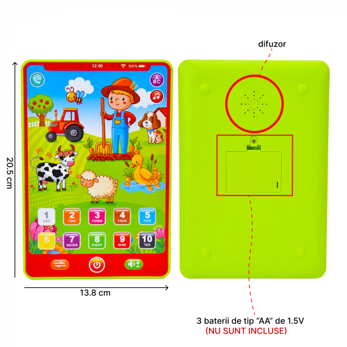 Tableta Y-Pad Interactiva si Educativa - Ferma Animalelor în Limba Engleză [6]
