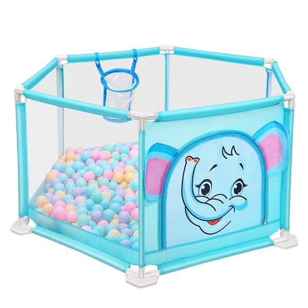 Tarc Copii Mare cu Imprimeu  Cos de Baschet - Tarc bebe Colorat Jumbo [3]