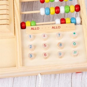 Jucarie lemn Telefon multifunctional cu abac [5]