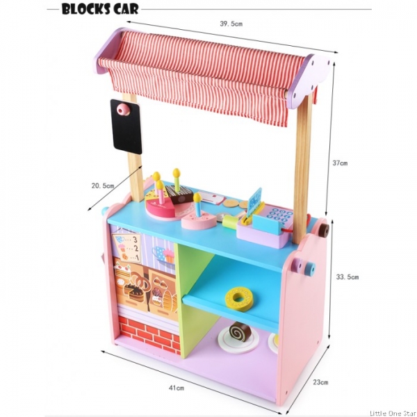 Stand de Jucarie din Lemn cu Accesorii - Magazin din Lemn copii cu accesorii [4]