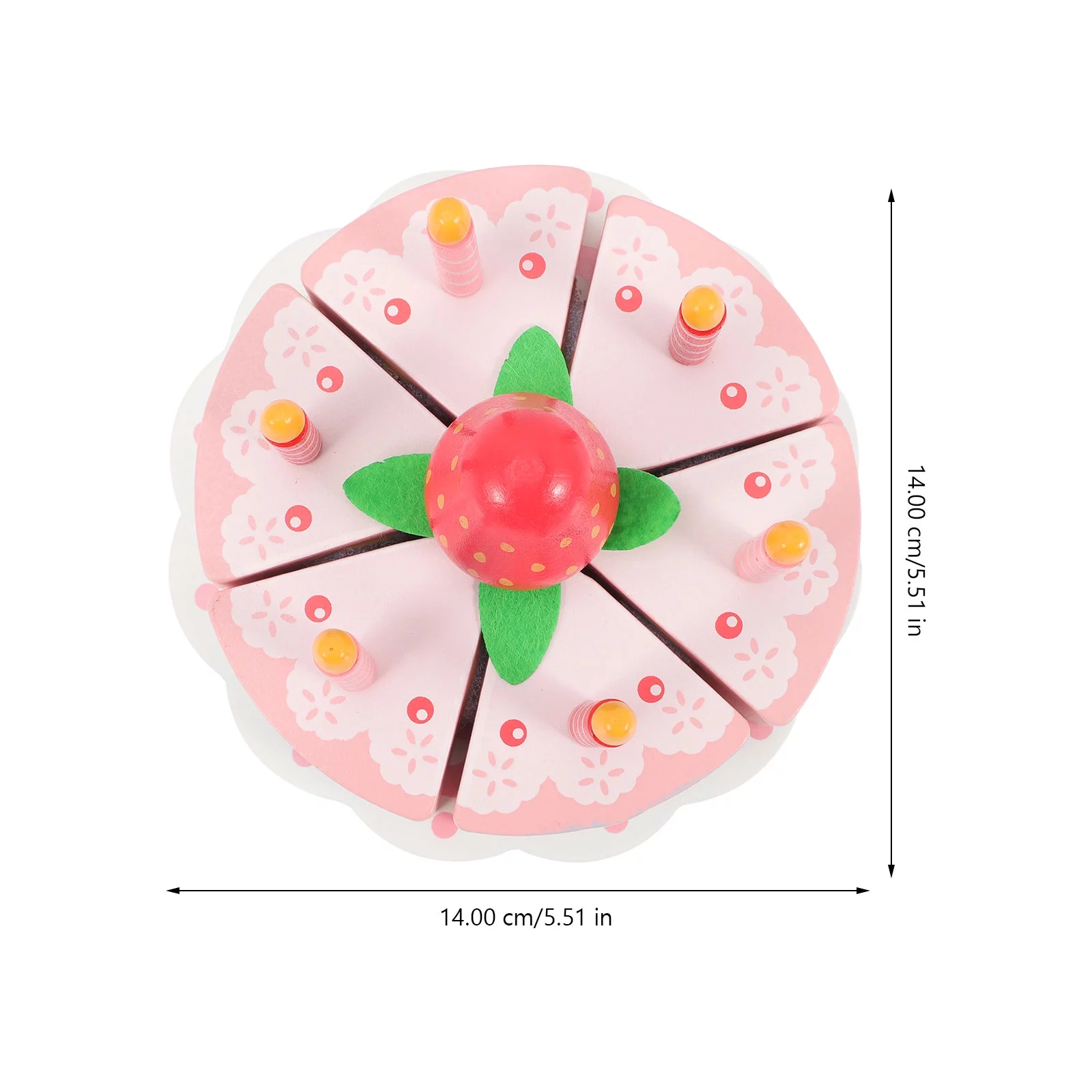 Tort Zi de Naștere din Lemn cu Capsuni - Tip Montessori [3]
