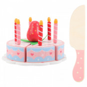 Tort Zi de Naștere din Lemn cu Capsuni - Tip Montessori [2]