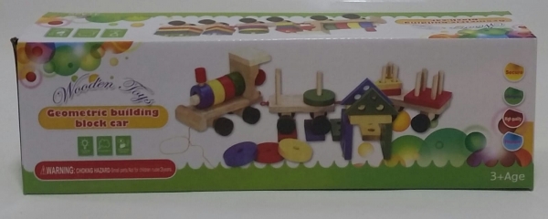 Trenulet  din Lemn cu Forme Geometrice - Tren din lemn Sortator [8]