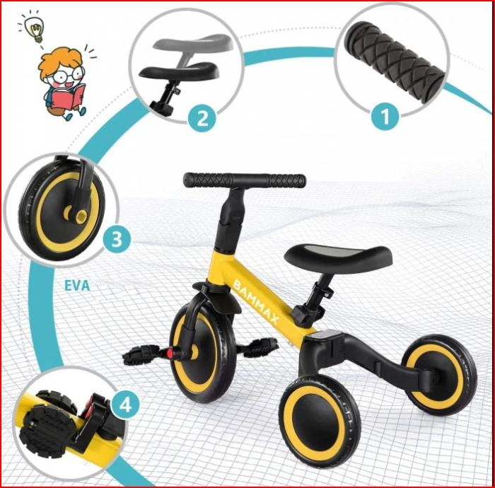 Tricicleta 2 in 1, bicicleta fara pedale si tricicleta [4]